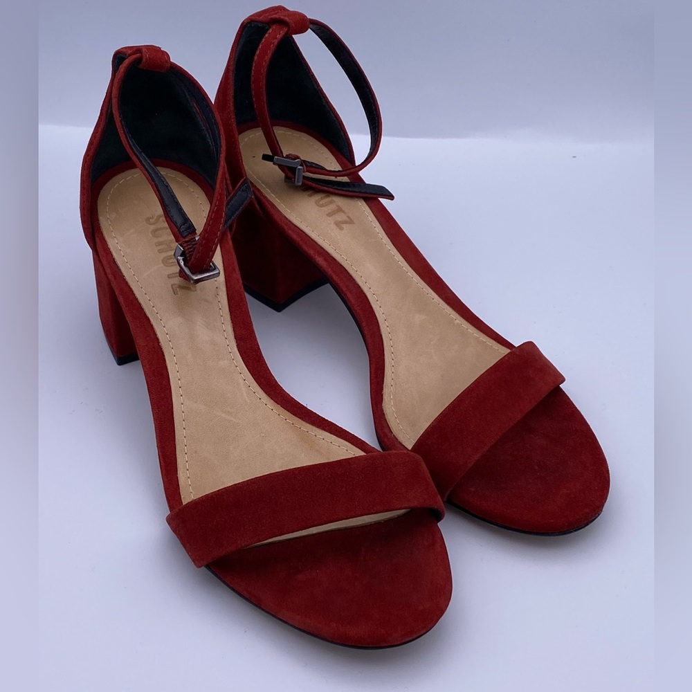 SCHUTZ AUTHENTIC - RED SANDALS size 7